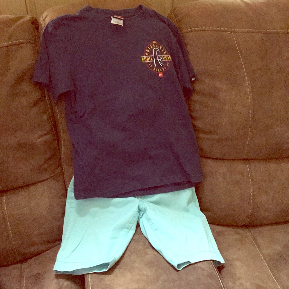 Boy’s outfit (T-shirt, shorts and golf shirt)
